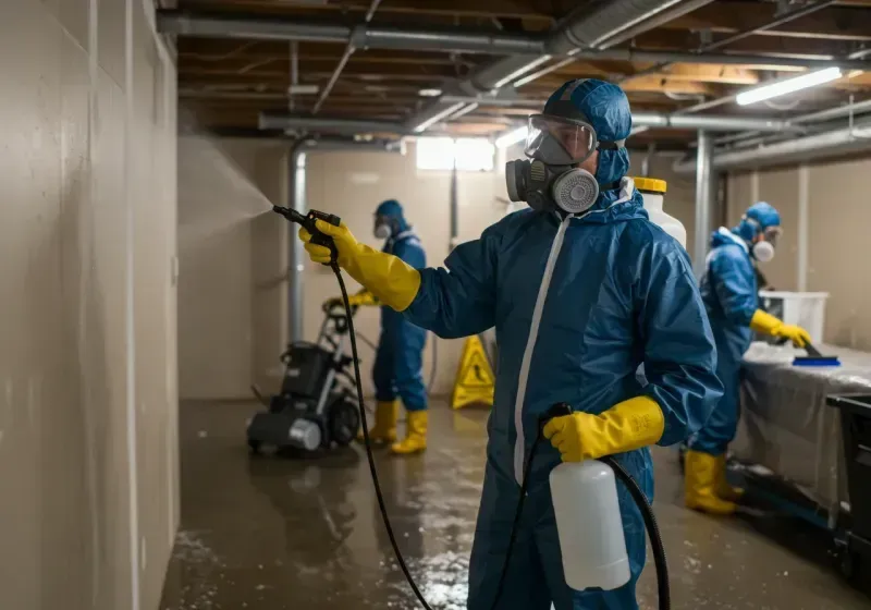 Basement Sanitization and Antimicrobial Treatment process in Douglas County, SD